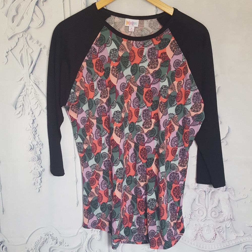 LuLaRoe Randy Black and Printed Size Medium